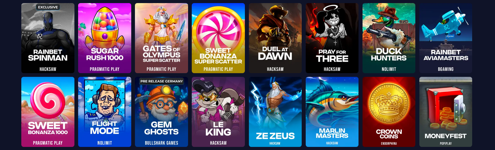 Rainbet Mobile Gaming